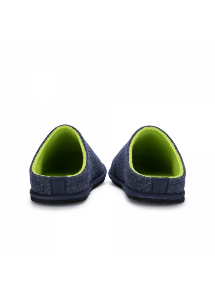 LÖWENWEISS | PANTOFOLE IN LANA COTTA BLU VERDE Negozi Online