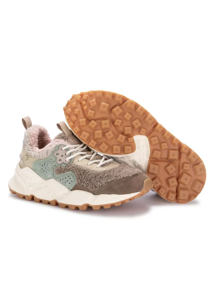 FLOWER MOUNTAIN | SNEAKERS KOTETSU TEDDY MARRONE ROSA Novità