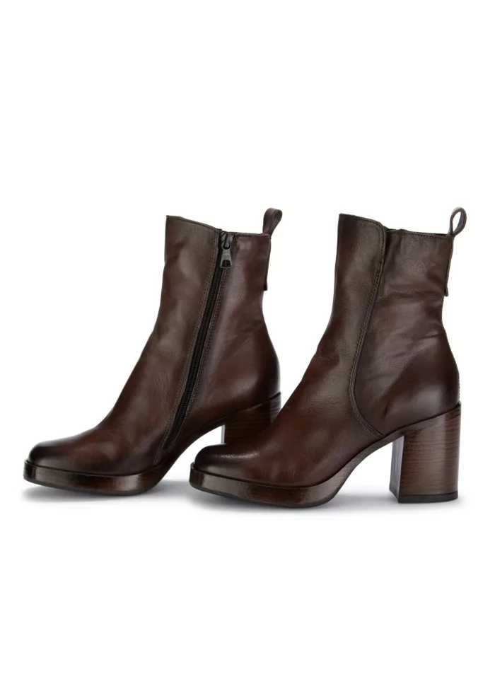 MJUS | STIVALETTI CON TACCO PELLE MARRONE CIOCCOLATO Outlet