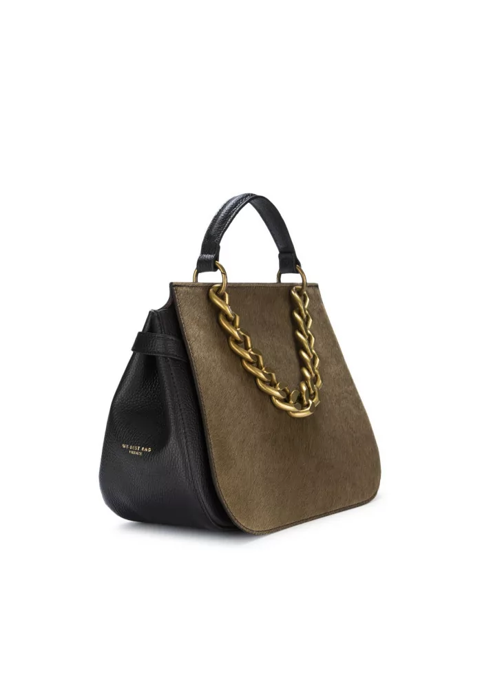 MY BEST BAG | BORSA A MANO EVELINE NERO KHAKI Saldi