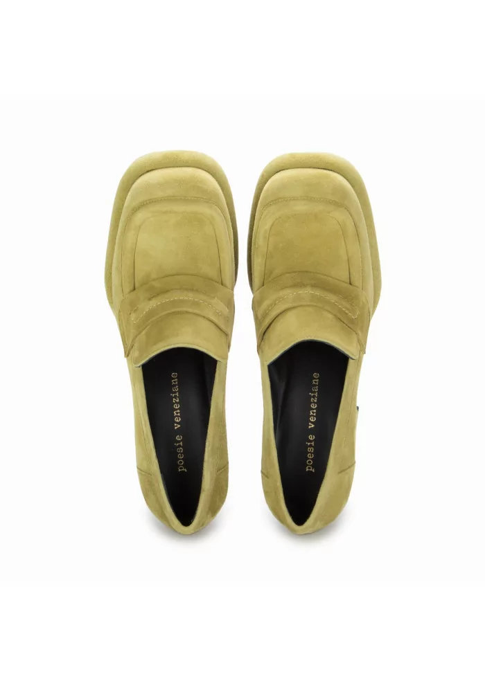POESIE VENEZIANE | SCARPE TACCO CAMOSCIO VERDE PISTACCHIO Offerte