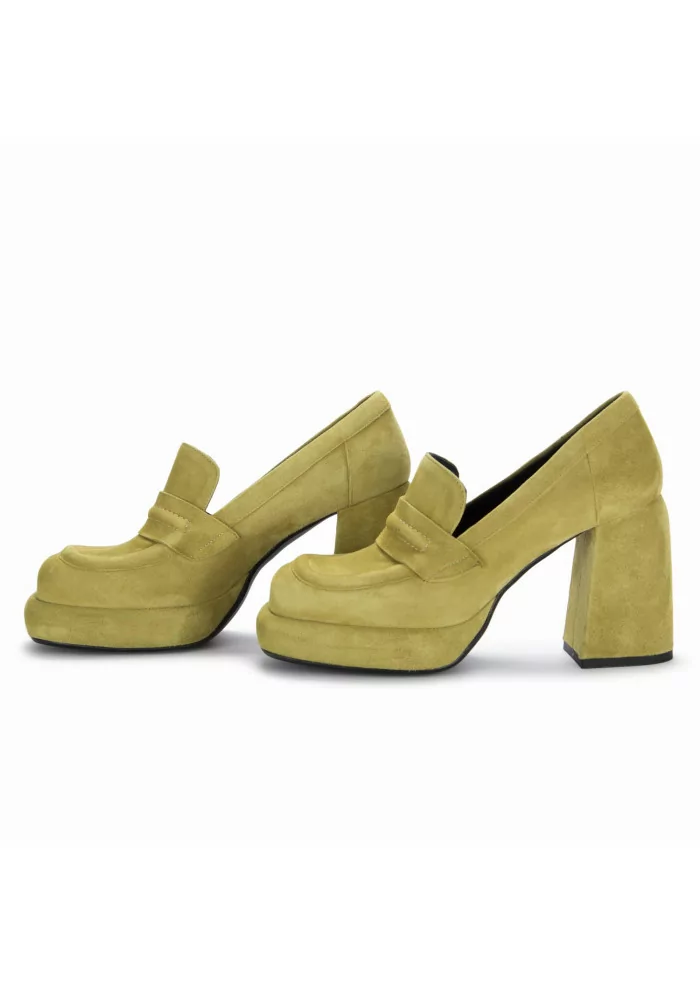 POESIE VENEZIANE | SCARPE TACCO CAMOSCIO VERDE PISTACCHIO Offerte