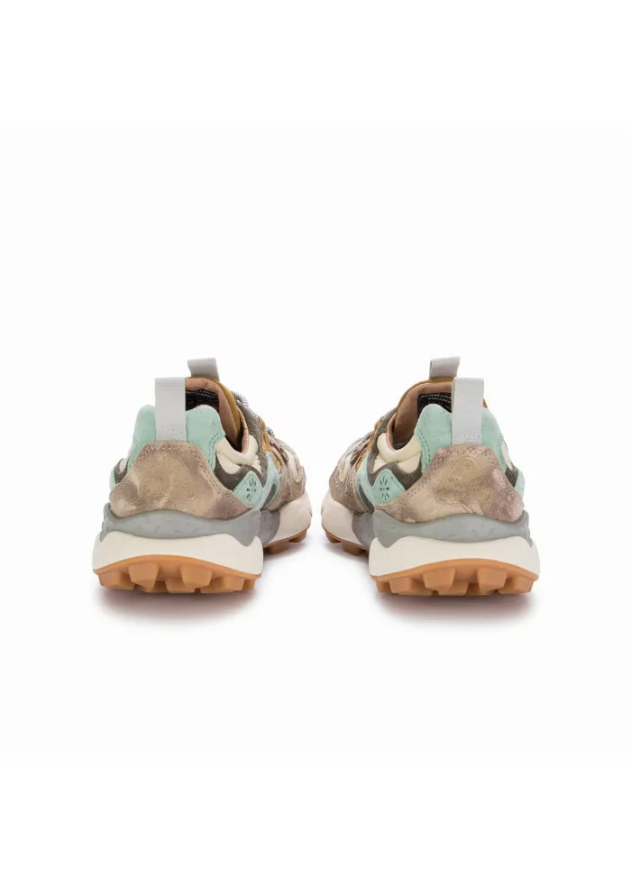FLOWER MOUNTAIN | SNEAKERS YAMANO 3 PELLE BEIGE AZZURRO 2025