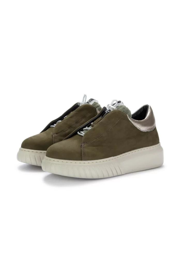 ANDIA FORA | SNEAKERS LIBI PY PELLE NABUK VERDE MILITARE Pezzi Unici
