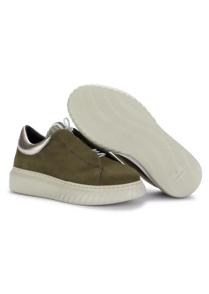 ANDIA FORA | SNEAKERS LIBI PY PELLE NABUK VERDE MILITARE Pezzi Unici