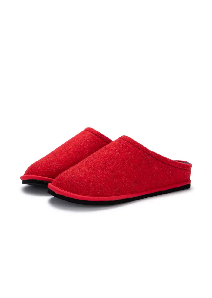 LÖWENWEISS | PANTOFOLE FELTRO DI LANA ROSSO BLU Soddisfazione Garantita