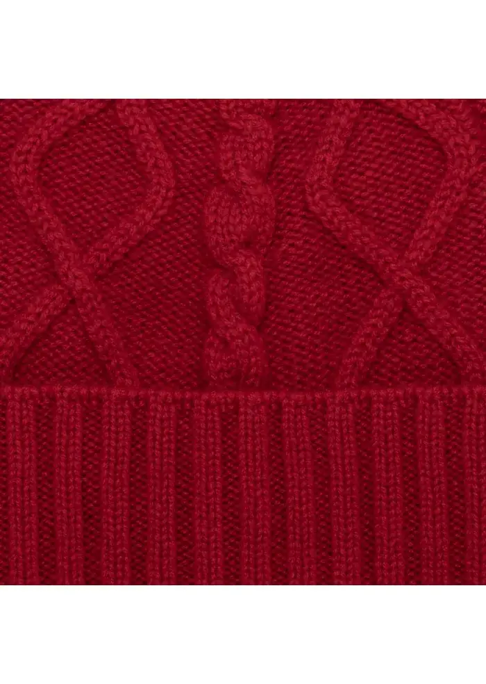 RIVIERA CASHMERE | BERRETTO WAFFLE ROSSO Presa