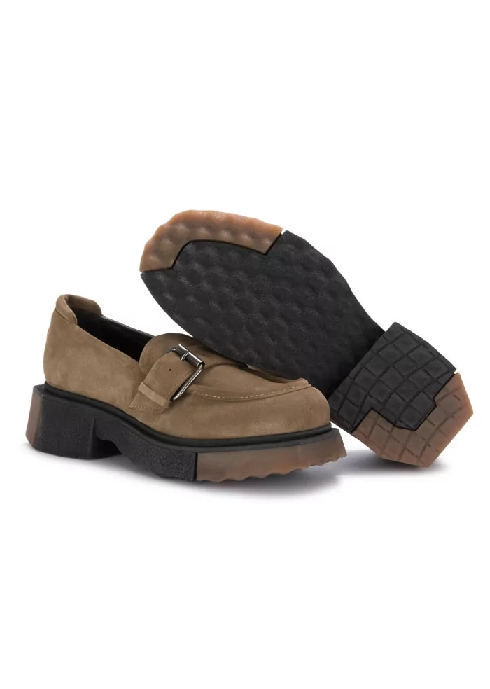 VICOLO 8 | MOCASSINI CHUNKY CAMOSCIO MARRONE In Vendita