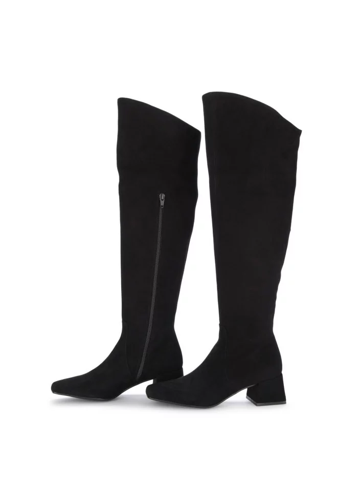MA+DE 94 | STIVALI ALTI CAMOSCIO NERO Vendita Economica