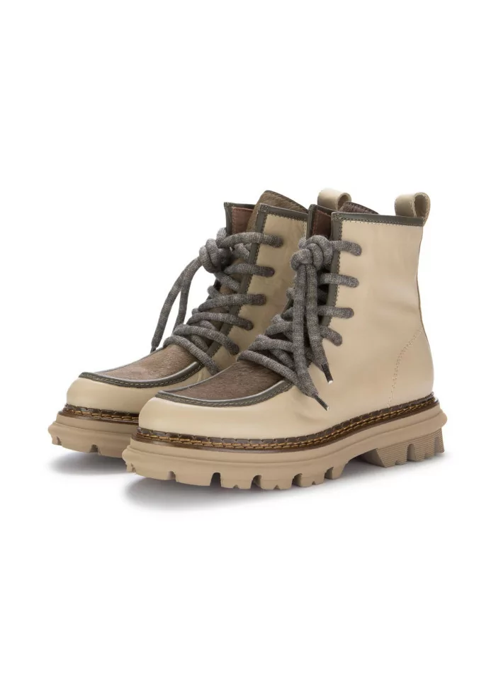 CATERINA C | TRONCHETTI PELLE CAVALLINO BEIGE Nuova
