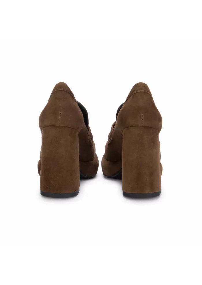 POESIE VENEZIANE | SCARPE TACCO CAMOSCIO MARRONE Promozione