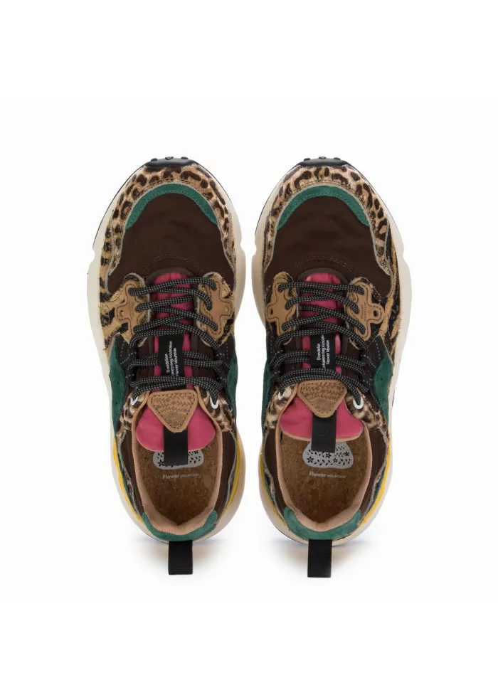 FLOWER MOUNTAIN | SNEAKERS YAMANO 3 PONY HAIR MARRONE MULTICOLORE Acquista Ora