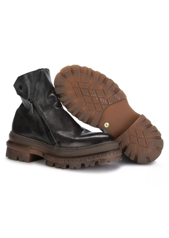 PAWELK'S | STIVALETTI CRUST ZIP MARRONE FANGO Shopping Online