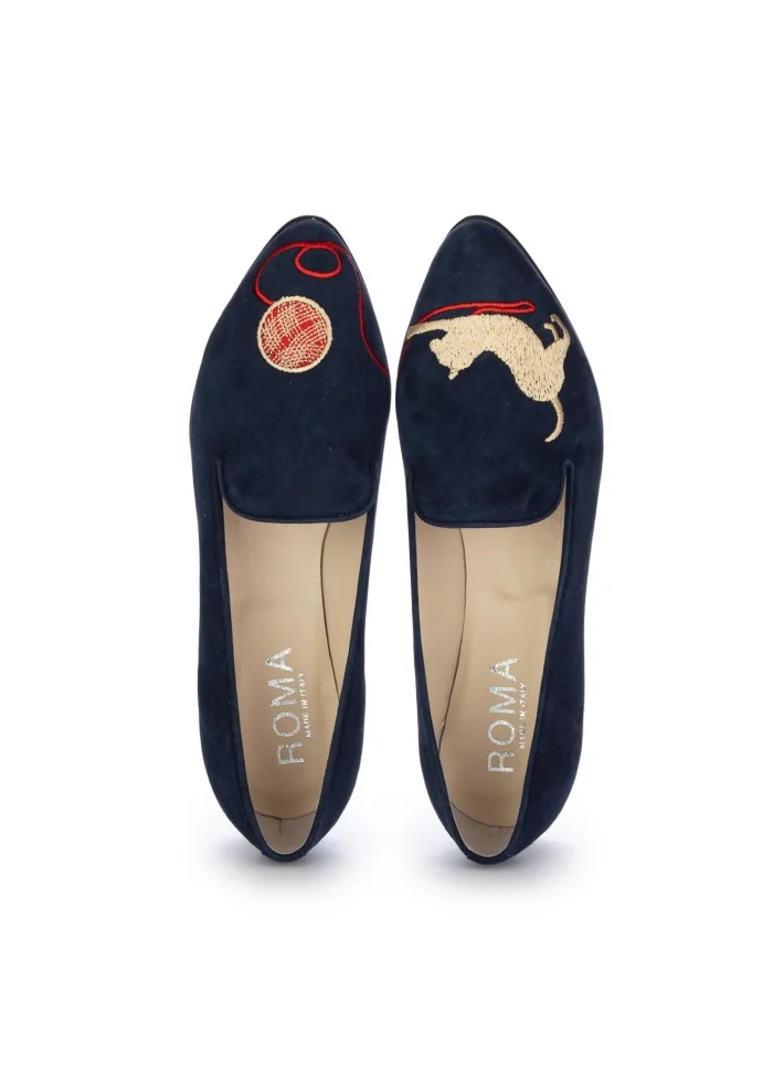 ROMA | BALLERINE GATTO GOMITOLO BLU In Saldo