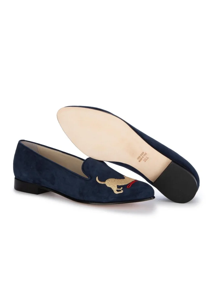 ROMA | BALLERINE GATTO GOMITOLO BLU In Saldo