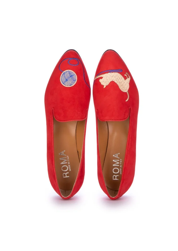 ROMA | BALLERINE GATTO GOMITOLO ROSSO Offerta speciale