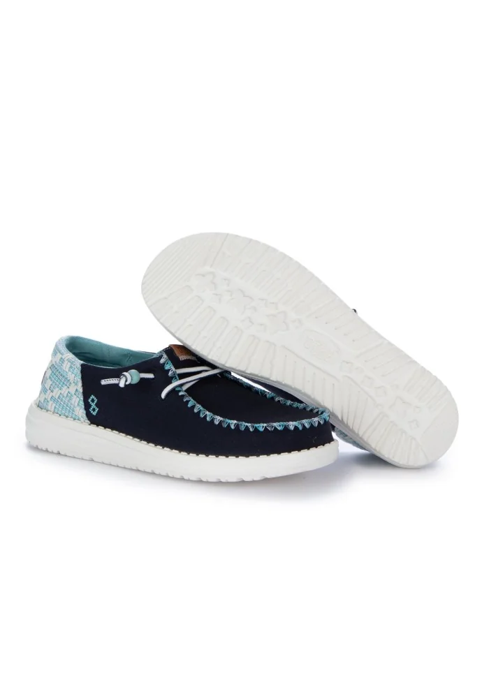 HEY DUDE | SCARPE BASSE WENDY FUNK JACQUARD BLU Black Friday