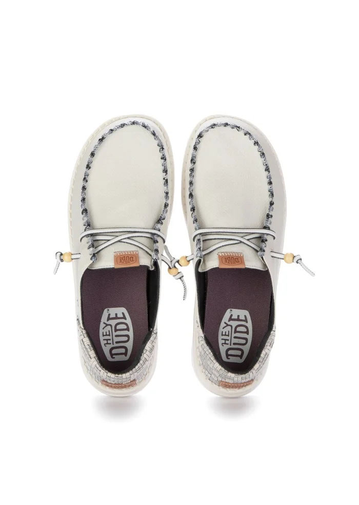 HEY DUDE | SCARPE BASSE WENDY FUNK JACQUARD BIANCO Cyber Monday