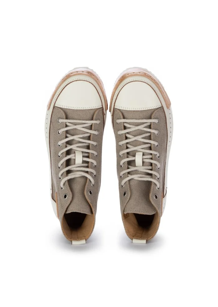 BNG REAL SHOES | SNEAKERS LA COCCO HIGH GRIGIO TORTORA PANNA Offerta Anniversario