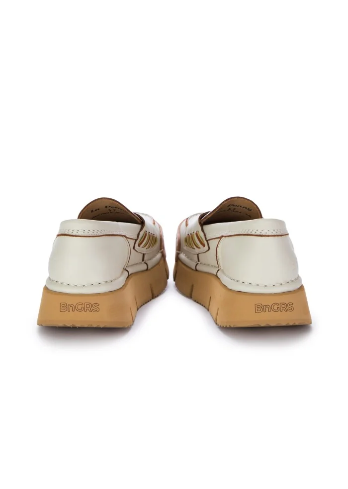 BNG REAL SHOES | MOCASSINI LA PENNY HIGH BIANCO Smaltimento dello stoccaggio