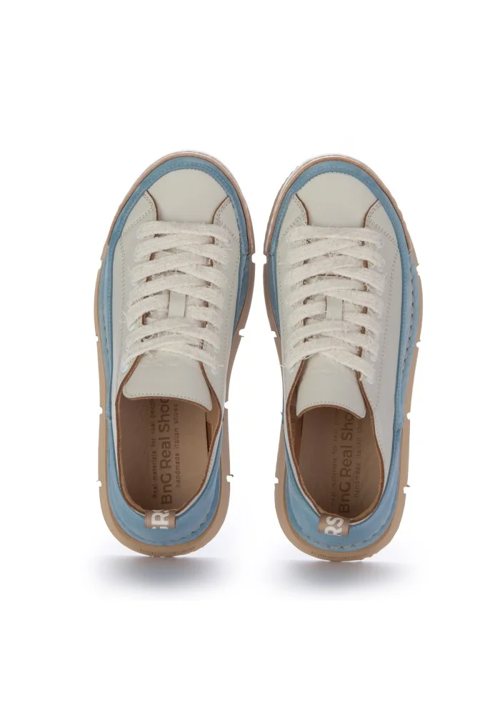 BNG REAL SHOES | SNEAKERS LA DINAMICA BIANCO AZZURRO Vendita calda