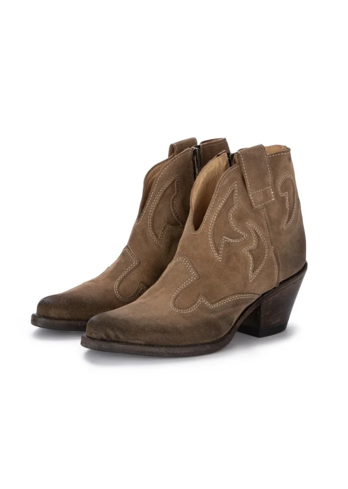KEEP | STIVALETTI TEXANI CAMOSCIO SABBIA MARRONE