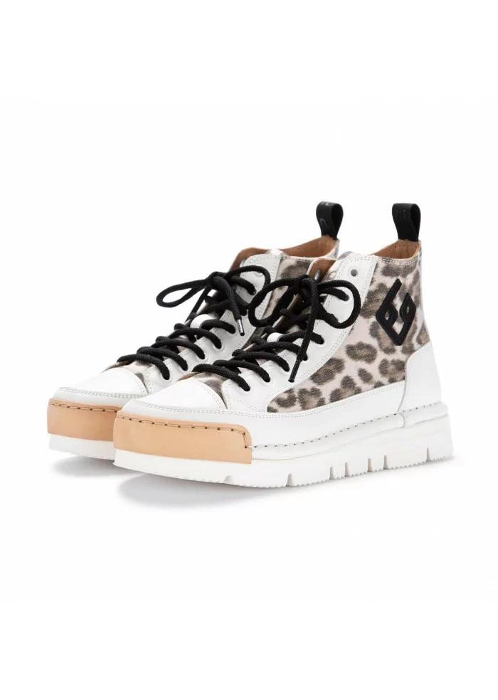 BNG REAL SHOES | SNEKAERS ALTE "LA LEO BLACK" BIANCO MACULATO Nuovi prodotti