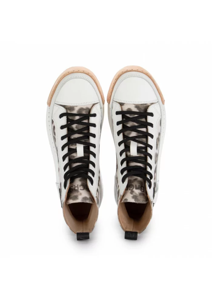 BNG REAL SHOES | SNEKAERS ALTE "LA LEO BLACK" BIANCO MACULATO Nuovi prodotti