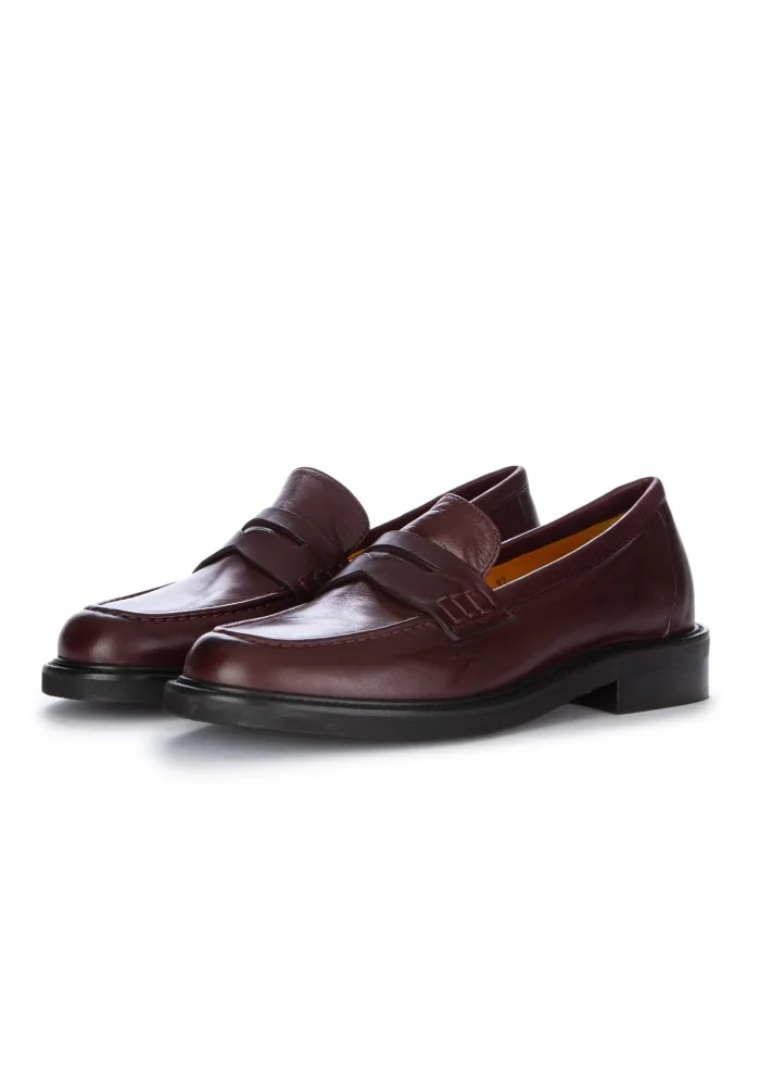 MARA BINI | MOCASSINI FRIDA SETA BORDEAUX Ritorno libero