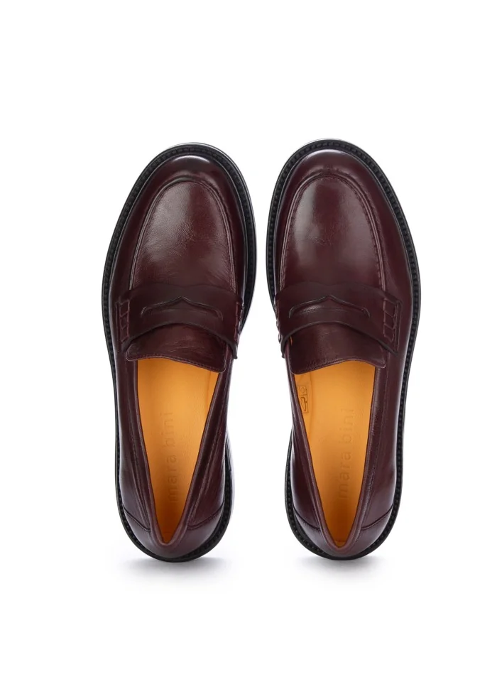 MARA BINI | MOCASSINI FRIDA SETA BORDEAUX Ritorno libero