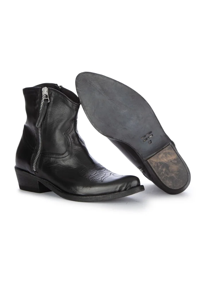 KEEP | STIVALETTI TEXANI CALIF CUOIO NERO Rilascio limitato