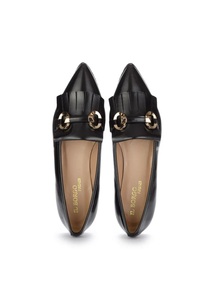 IL BORGO FIRENZE | SCARPE BASSE FRANGE ABRASIVATO NERO Only for today