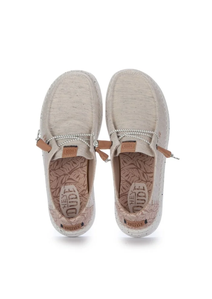 HEY DUDE | SCARPE BASSE WENDY HEATHERED SLUB TROPICAL BEIGE Limitato a 3 giorni