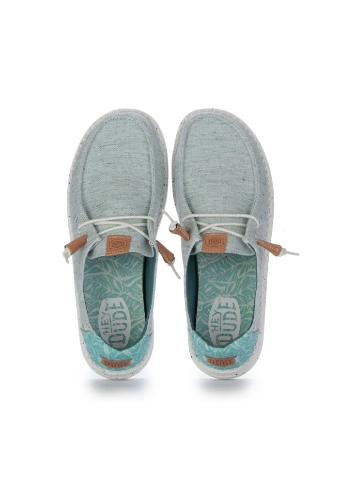 HEY DUDE | SCARPE BASSE WENDY HEATHERED SLUB TROPICAL TURCHESE Esporta salva