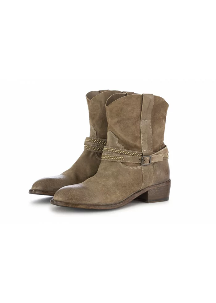 MOMA | STIVALI DONNA TACCO 4CM SCAMOSCIATO GRIGIO