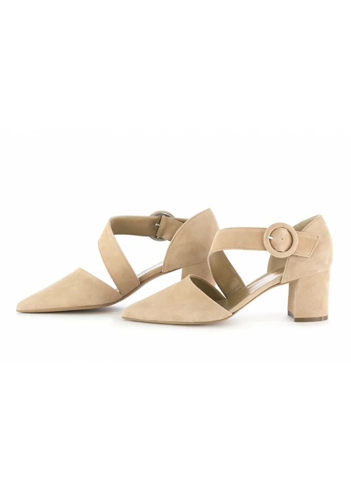 CRISPI | SCARPE TACCO BEIGE SUEDE Vendita