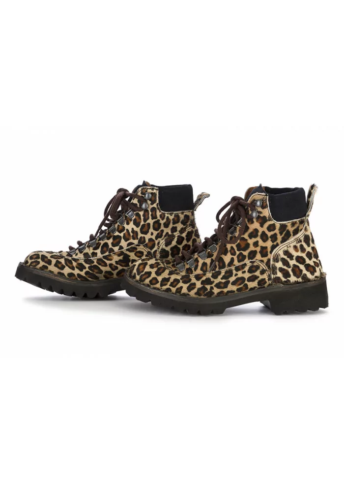 SCARPE DONNA TRONCHETTO LEOPARDATO BEIGE MANUFATTO TOSCANO VINCI Promozione