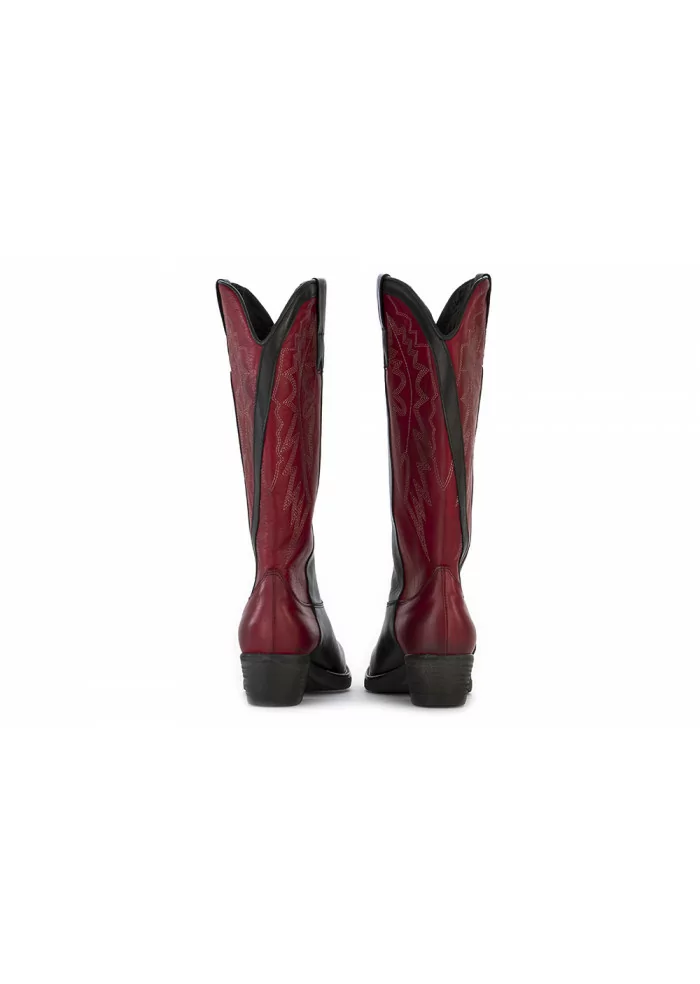 STIVALI COWBOY DONNA POESIE VENEZIANE | JSAA1 VELVET NERO BORDEAUX Qualità Garantita
