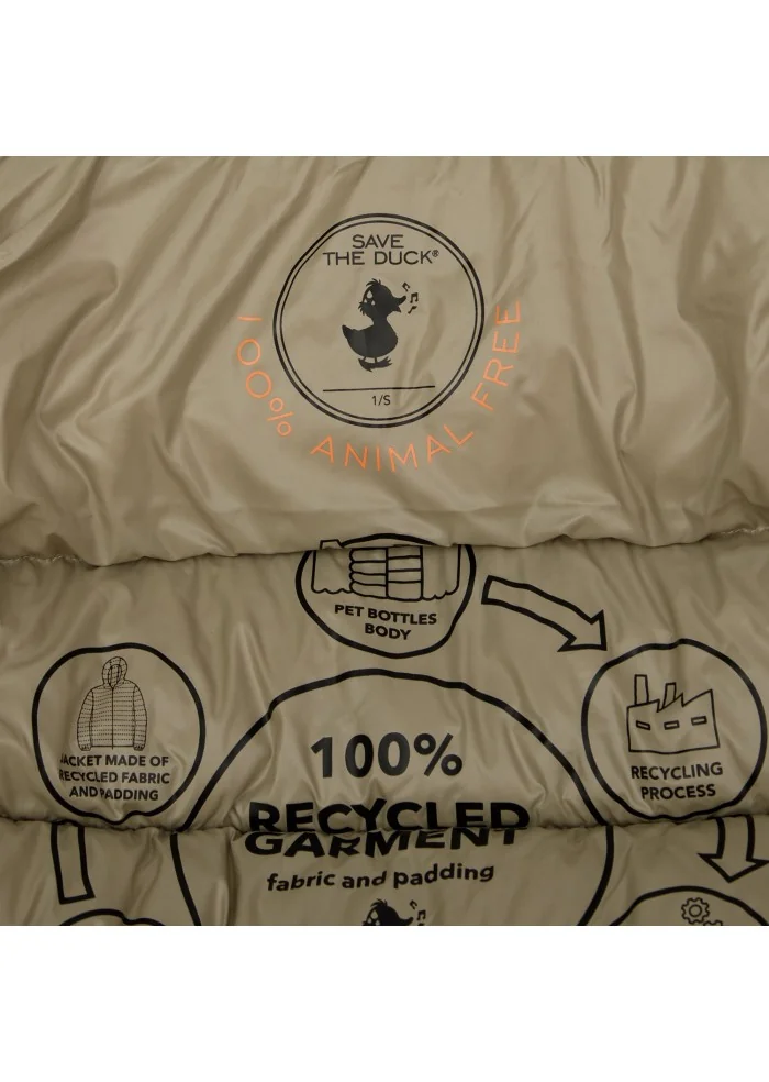 SAVE THE DUCK | PIUMINO LOVE19 COSMARY BEIGE In Vendita
