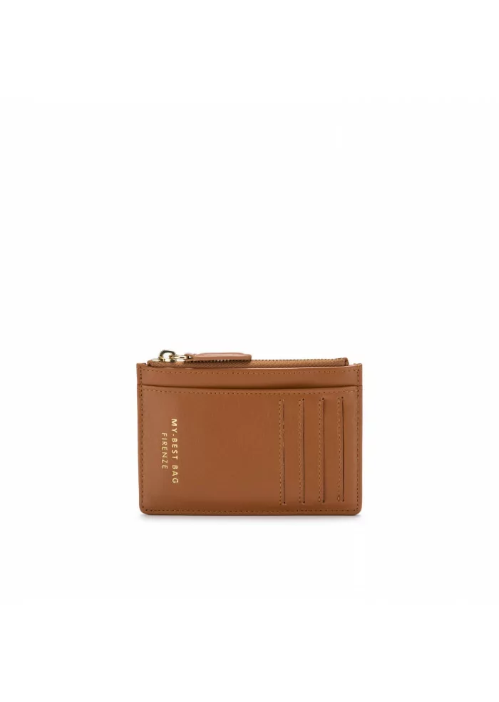 MY BEST BAG | PORTA CARTE PELLE MARRONE CAMMELLO Vendita calda