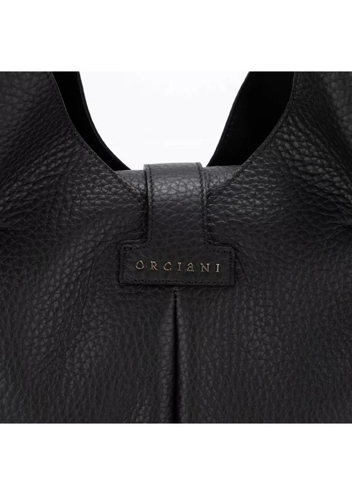 ORCIANI | BORSA A SPALLA VITA SOFT NERO Online Outlet