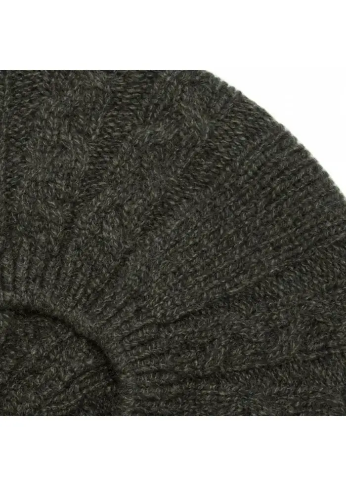RIVIERA CASHMERE | BERRETTO BASCO TRECCE VERDE Bestseller