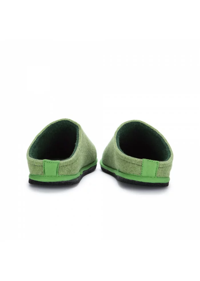 LÖWENWEISS | PANTOFOLE FELTRO DI LANA VERDE Liquidazione