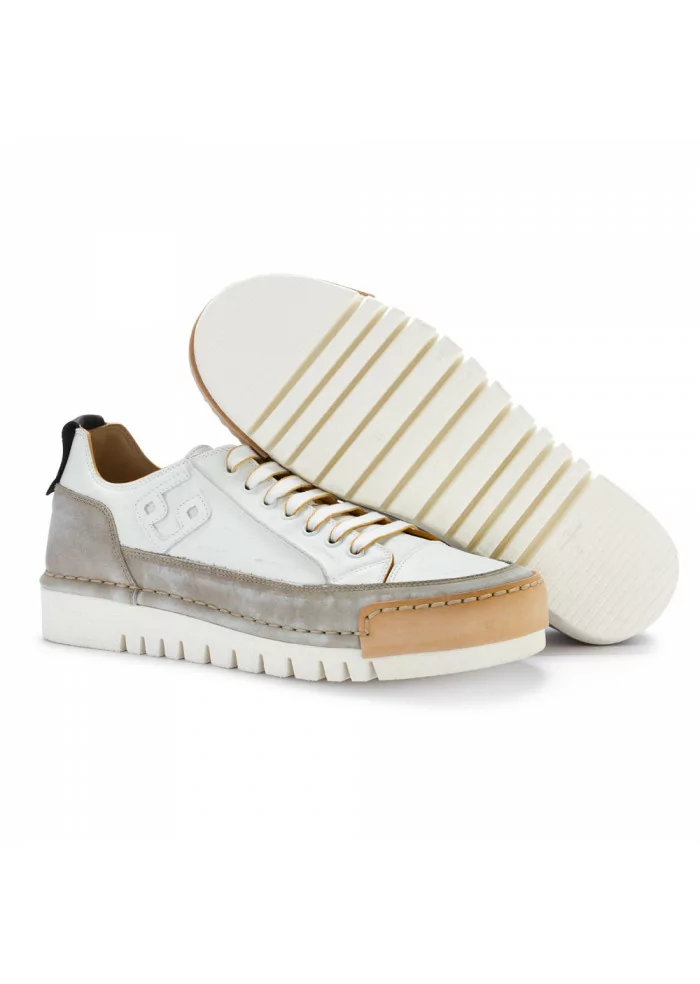 BnG REAL SHOES | SNEAKERS "LA MOKACCINO" BIANCO GRIGIO Officina