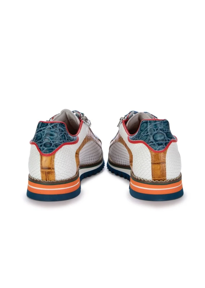 LORENZI | SCARPE ALLACCIATE FRESH BIANCO MARRONE BLU Qualità Garantita