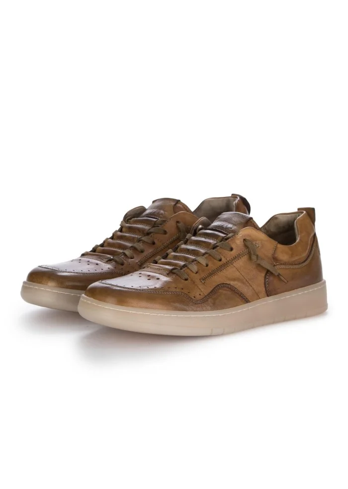 PAWELK'S | SNEAKERS CRUST CUOIO MARRONE Consegna Veloce