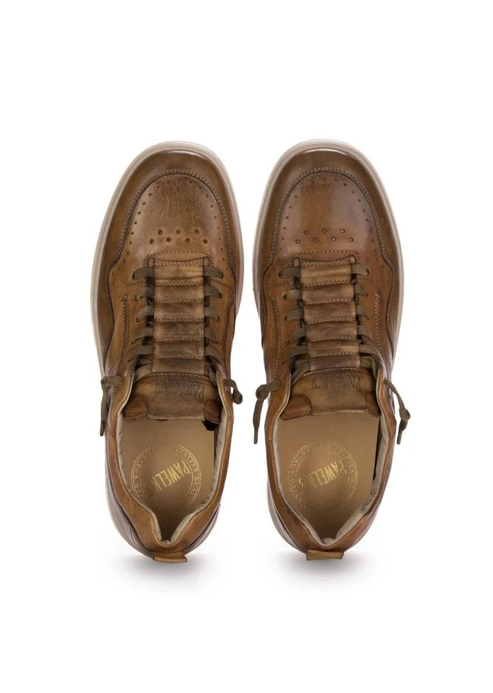 PAWELK'S | SNEAKERS CRUST CUOIO MARRONE Consegna Veloce