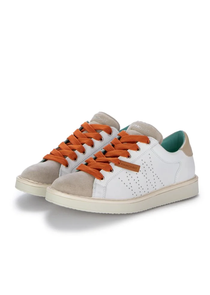 PANCHIC | SNEAKERS PELLE CAMOSCIO BIANCO BEIGE