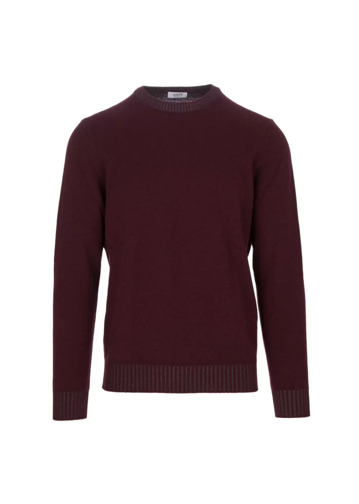 JURTA | MAGLIONE GOVA LANA MERINO BORDEAUX Saldi Di Fabbrica