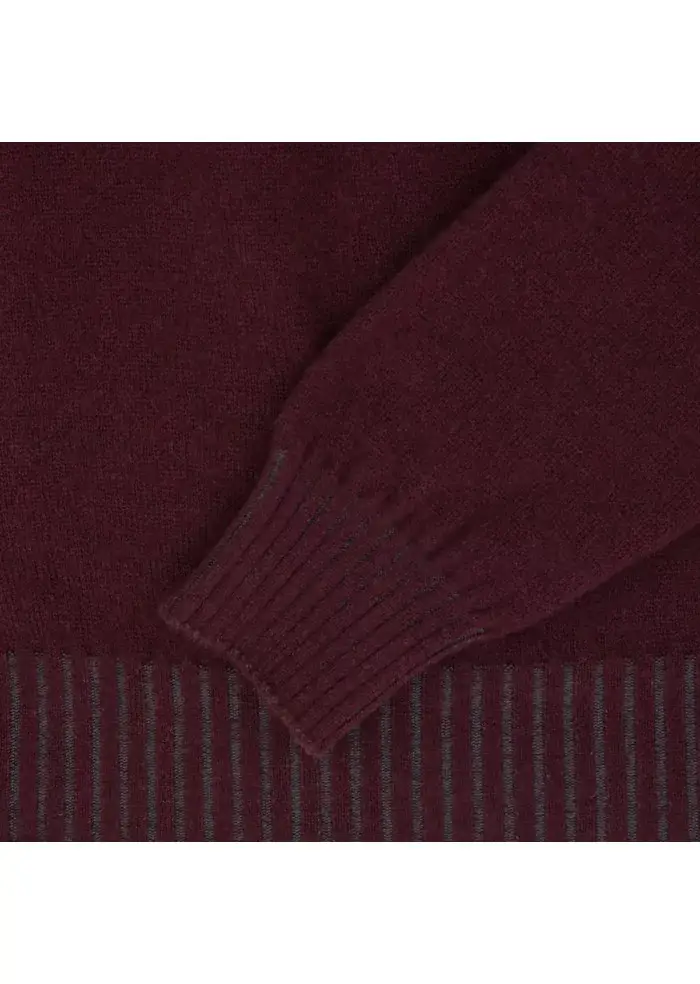 JURTA | MAGLIONE GOVA LANA MERINO BORDEAUX Saldi Di Fabbrica